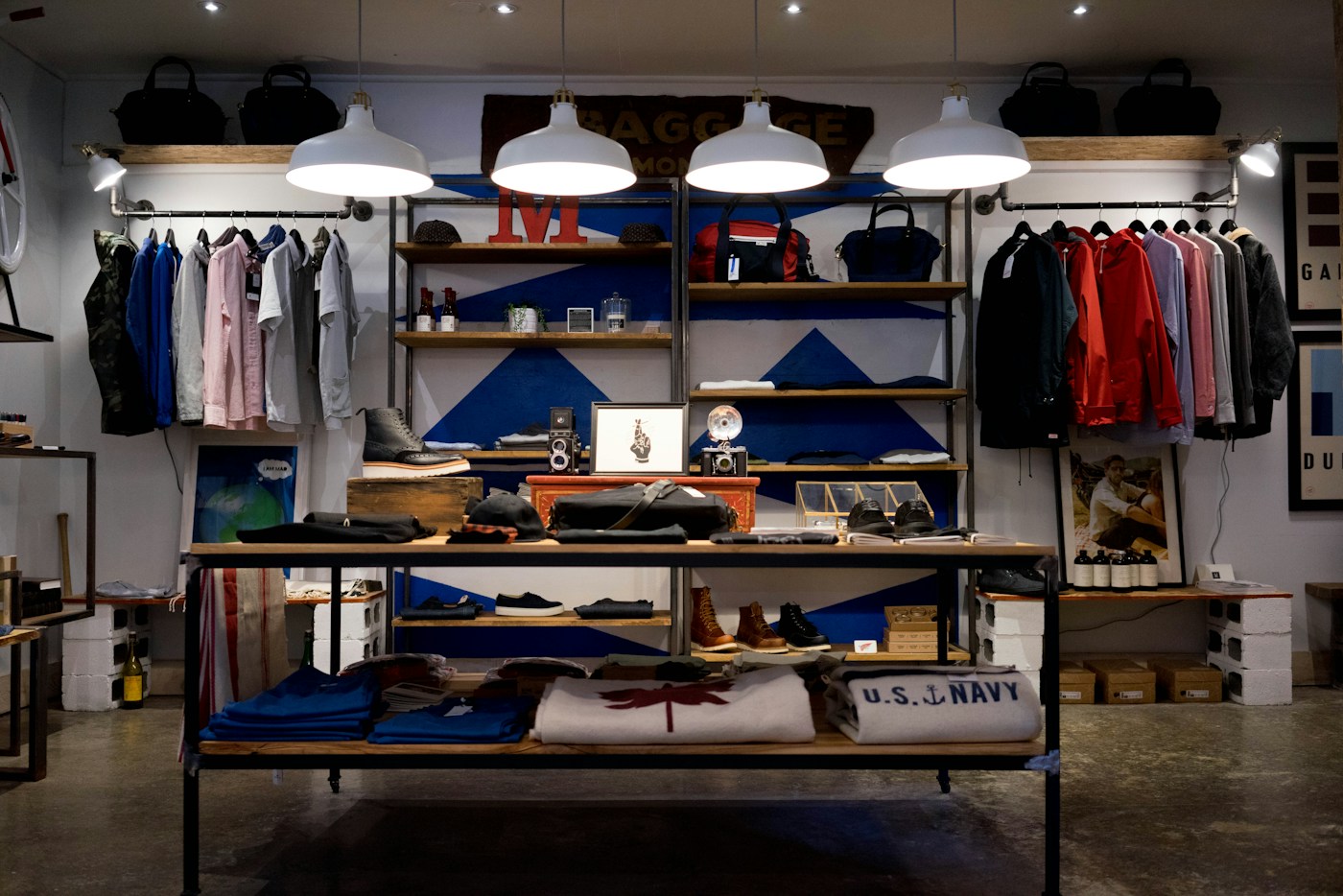 An independent shop filled with clothes and everyday goods